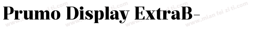 Prumo Display ExtraB字体转换